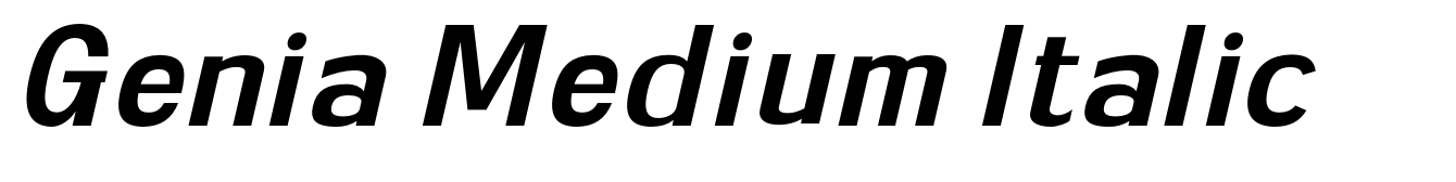 Genia Medium Italic